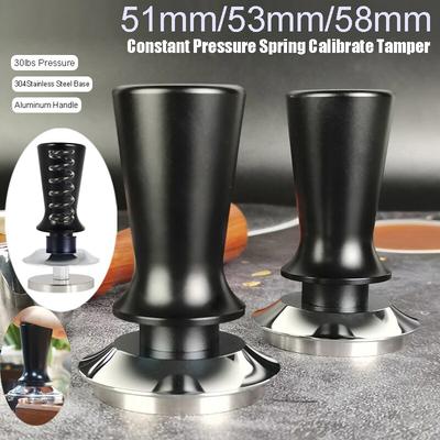 51mm 53mm 58mm Espresso Tamper Barista Kaffee Tamper mit kalibrierten Feder geladen Edelstahl Tamper