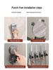 No-Punch Suction Mop & Broom Holder for Bathroom & Balcony
