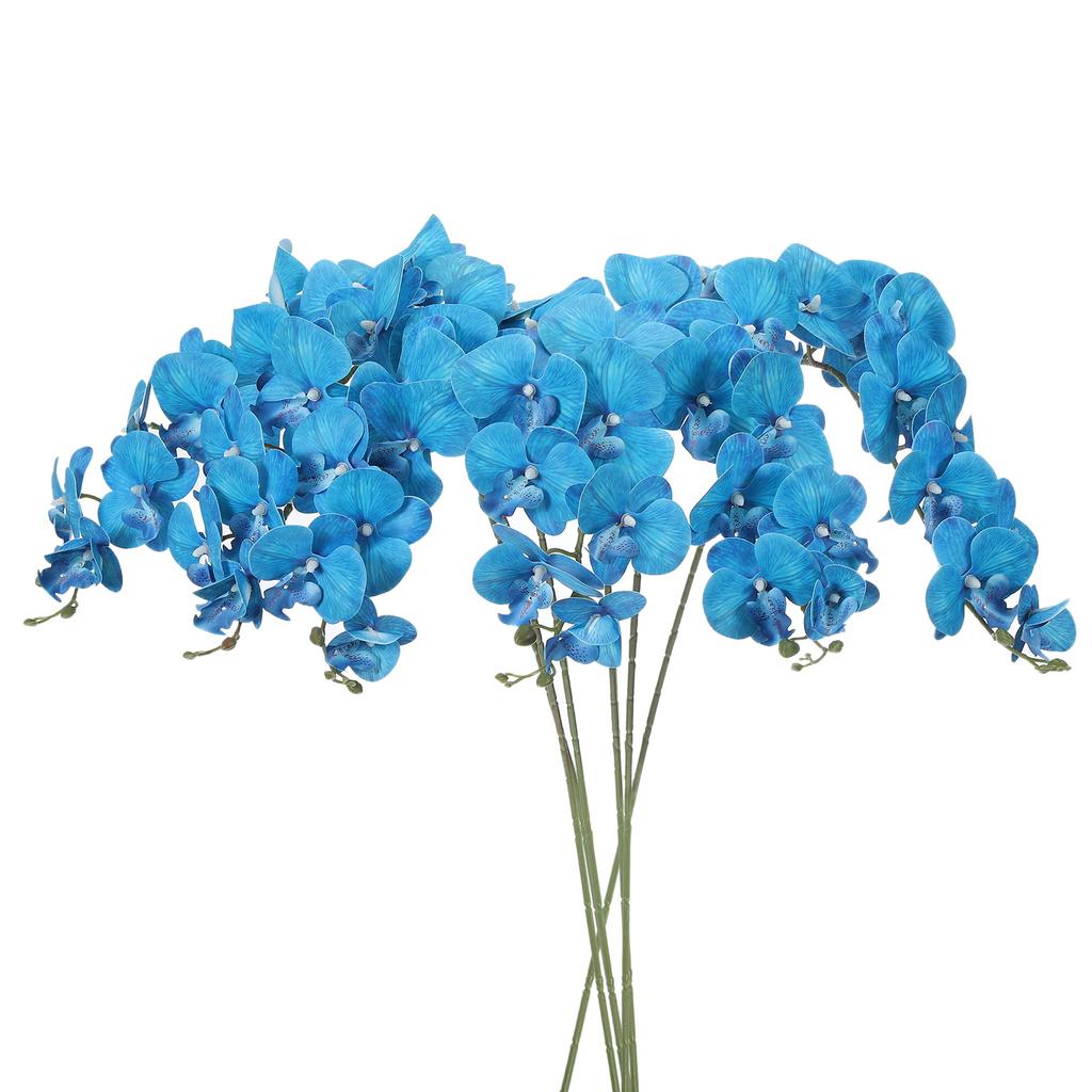 6pcs Artificial Orchid Stems 41" 9 Heads Faux Phalaenopsis Flowers Real Touch Fake Orchid Flower Branch for Vase Home Wedding
