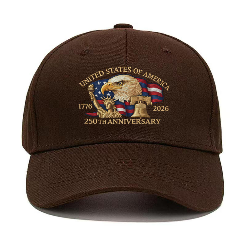 Trucker Hat Adjustable Us 250th Anniversary Cap Anniversary Tribute Hat Historic Embroidered Sunshade Cap For Patriotic Citizens