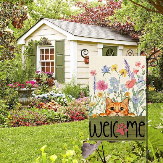 Spring Summer Floral Garden Flag 12x18 Inch Vertical Double Sided Colorful
