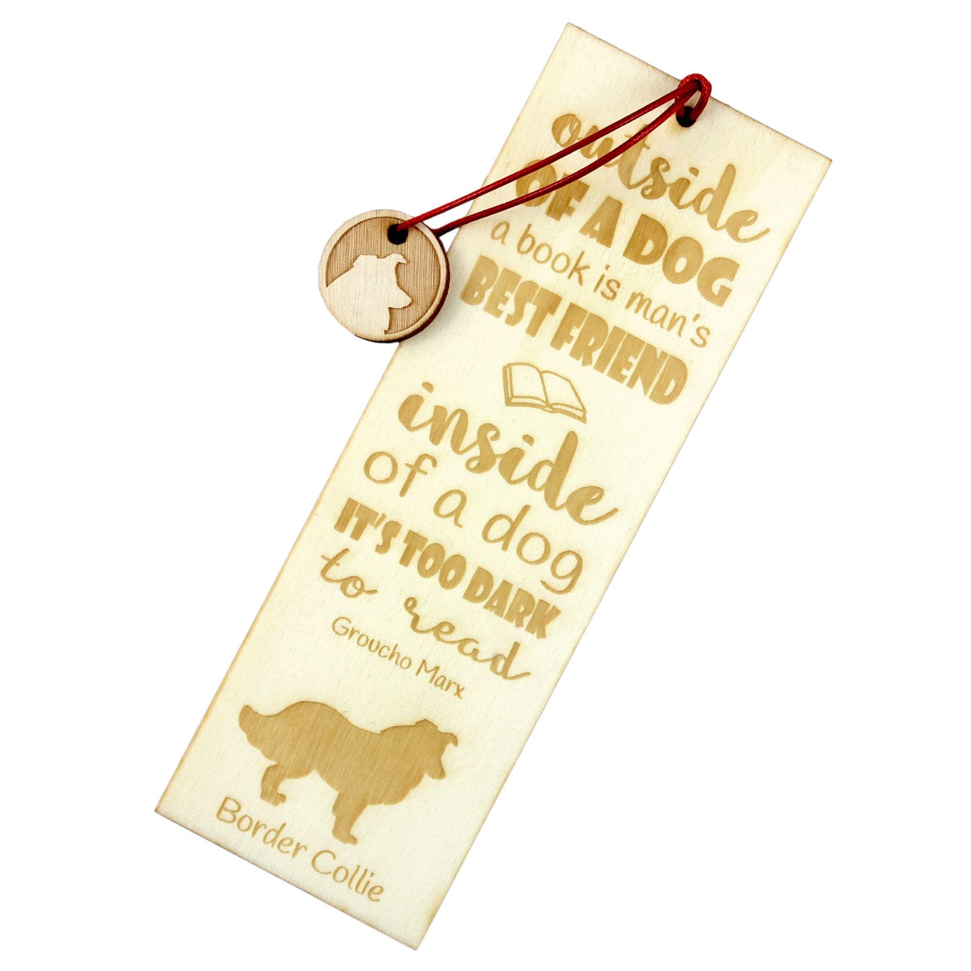 

Border Collie - dog bookmark, personalized bookmark, gift for bookworm from Art-Dog brand