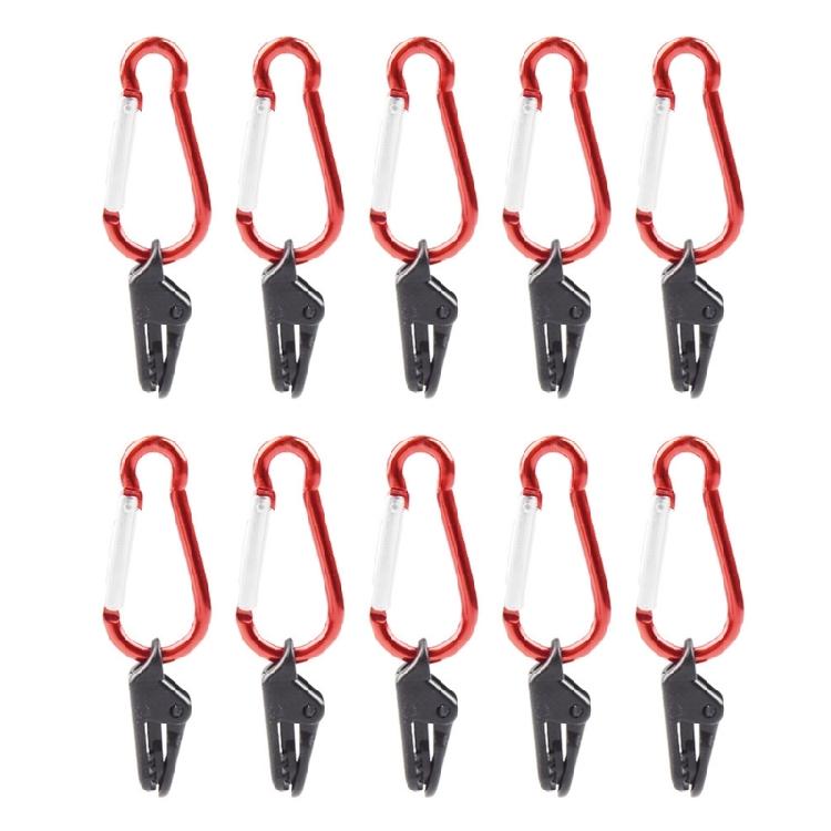 

Wind proof Tarpaulin Alligators Clips Tighten Lock Grip with Carabiner Outdoors 1