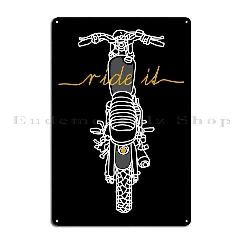 Ride It Metal Sign Poster Character Club Kitchen Wall Plaque Retro Tin Sign Poster 20X30CM