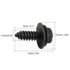 uxcell Stainless Steel Screws 6.5 x 24mm Stainless Steel Black