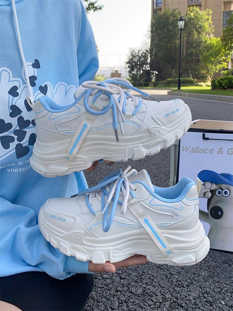 Dad Shoes Female Ins Versatile Internet Celebrity Platform Spring and Summer 2025 Students New Sports Breathable White Shoes