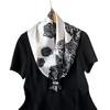 Silk Scarf Large Square Scarf Women's New 91cm Headscarf Satin Scarf Satin Square Scarf European and American Printed Shawl Wholesale