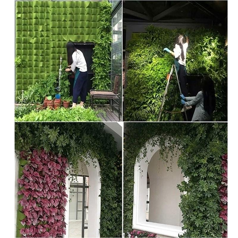 36Pockets Hanging Green Grow Bag Planter Vertical Garden Vegetable Living Garden Bag Planter Growing Bags Flowers Supply