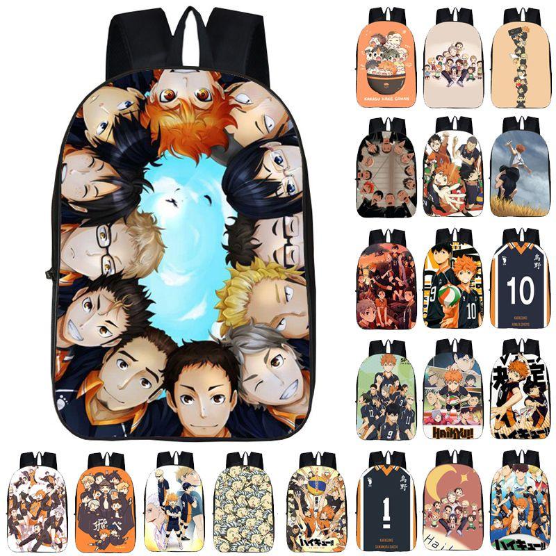 Karasuno Haikyuu Anime High School Backpack Shoulder Bag Travel Book Rucksacks
