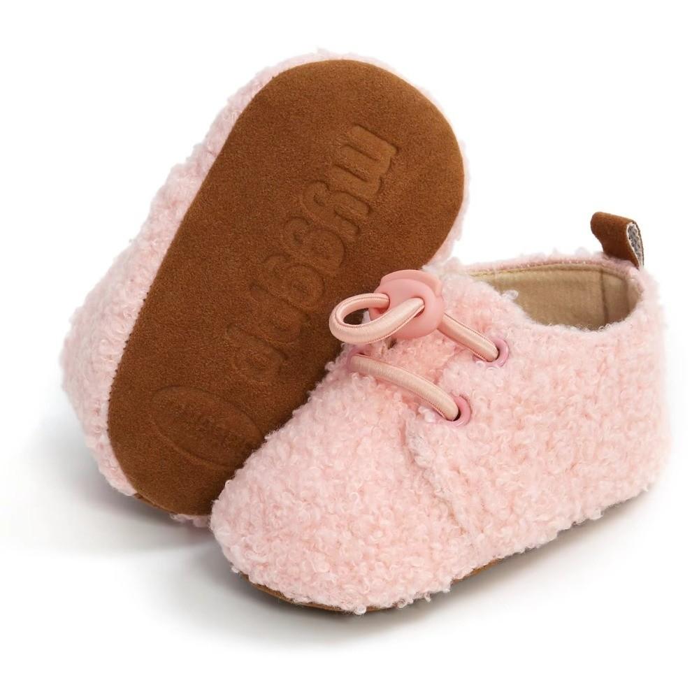 Cashmere Lining Toddler Shoes Fluff Material Infant Crib Shoes Soft Winter Baby Shoes  For Baby Boy