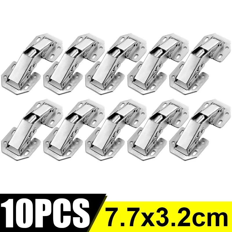 

10/2 шт. петли из нержавеющей стали для шкафа 90 градусов без сверления отверстия буферная петля для двери шкафа для домашней кухонной мебели фурнитура
