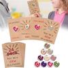 Valentines Day Gift for Kids 12 Pack Valentines Cards Heart-Shape Crystals Valentine Gift Boys Girls Toddlers School Party Favor