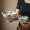 Koike Wabi-**** Wind Nostalgic Special-Shaped Tall Bowl Ceramic Bowl Thick Noodle Bowl Rice Bowl Retro Tableware Export