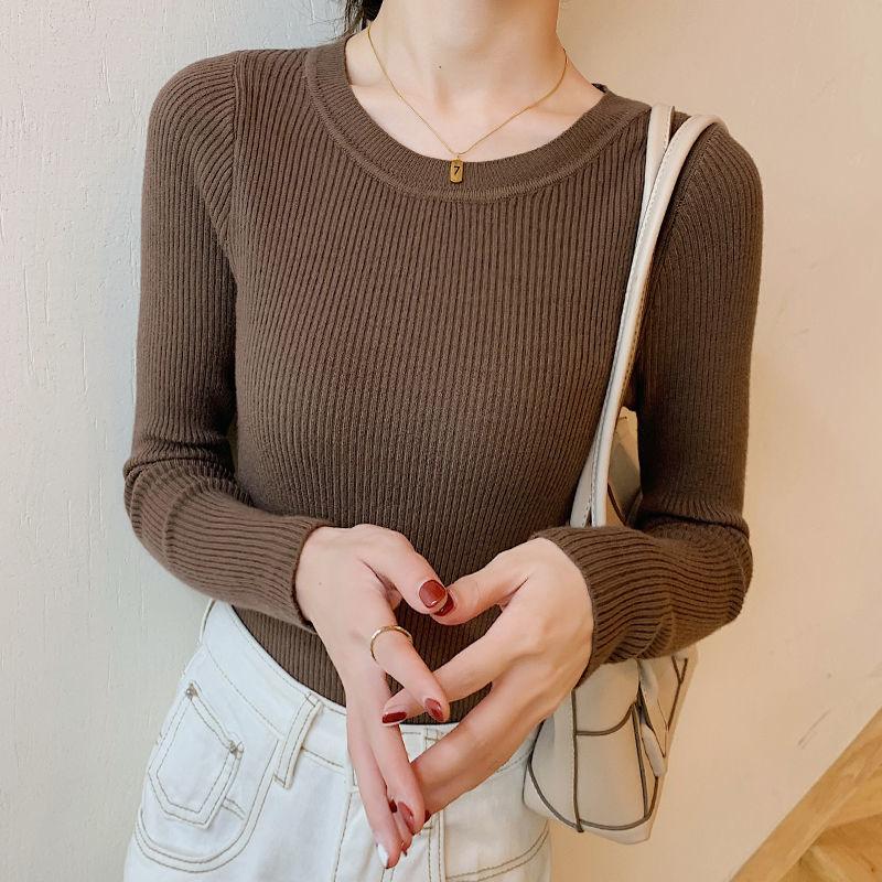 Women's Sweater O-neck Autumn Winter Pullover Warm Casual Spring Knitwear Bottoming Shirt