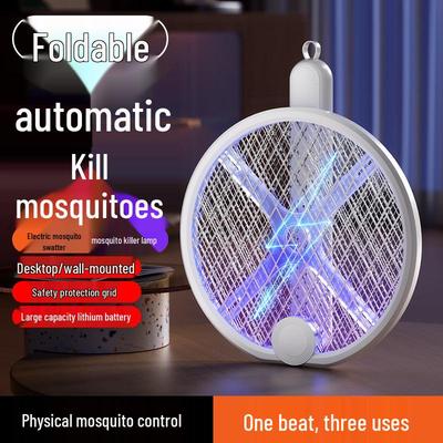 Moustiquaire Électrique Pliable à Charge Rapide & Lampe - Tueur d'Insectes Puissant 4-en-1 pour la Maison