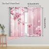 2pcs  2D plane printing Minimalist Curtains Cherry blossom spring scenery Durable Polyester (without rod) Decorations Inside