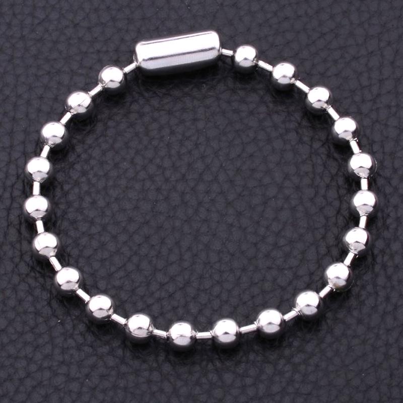 Korean Style Titanium Steel Beaded Women s Bracelet, Stainless Steel Beads, Adjustable Length