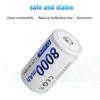 PALO LCD Battery Charger for 1.2v Ni-Mh Ni-Cd AA AAA C D Size Rechargeable Battery+8000mah 1.2V D Size Rechargeable Battery