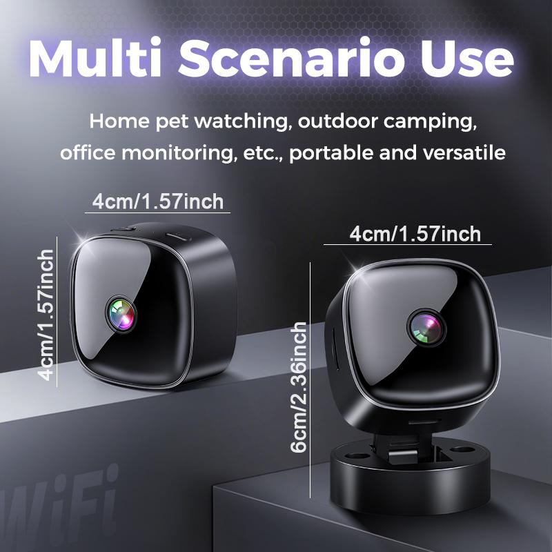 FHD 1080P Mini Wireless WiFi Camera 360°Rotatable Infrared Night Vision Support SD Card Recording and Saving Videos Surveillance