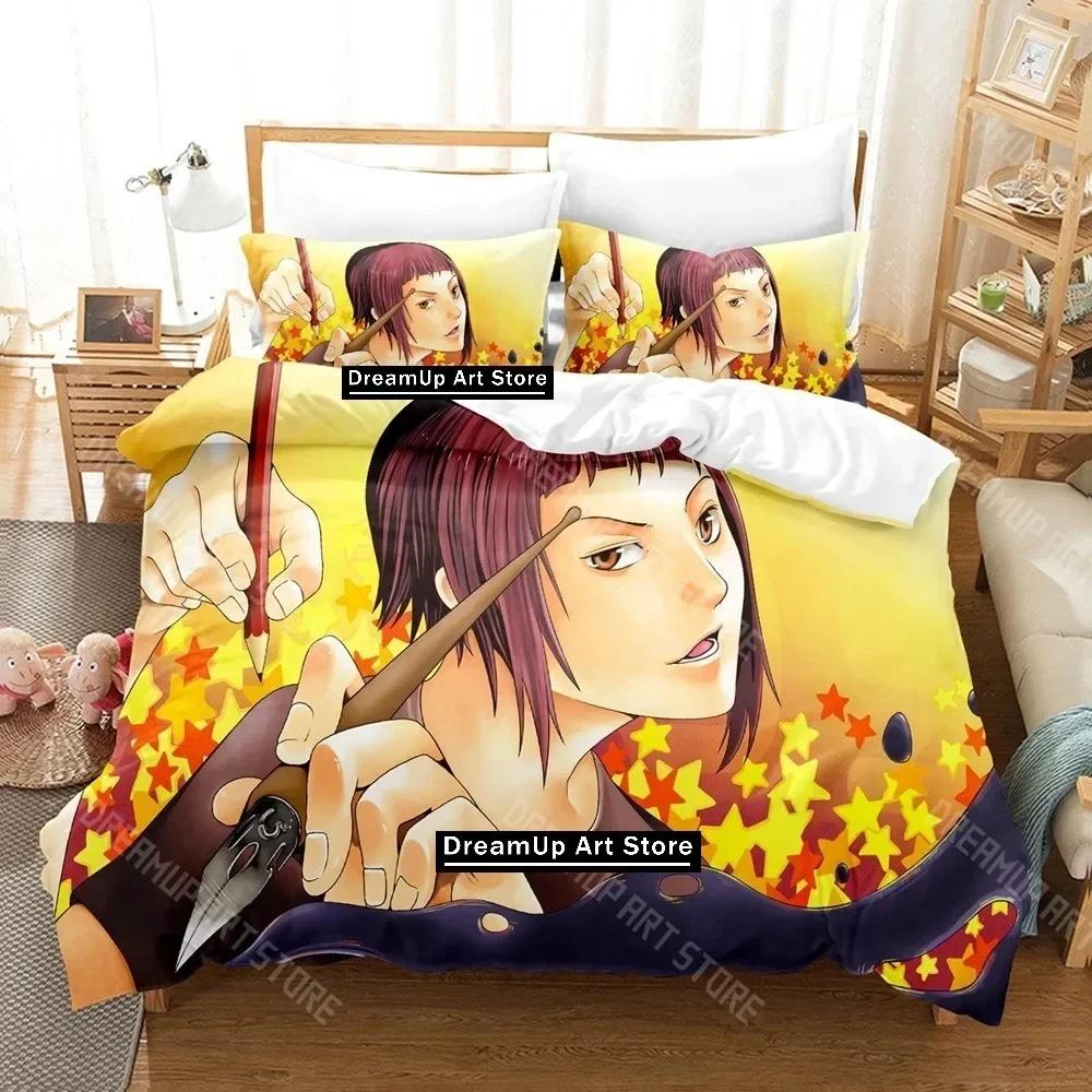 3D Print Bakuman Bedding Set Single Twin Full Queen King Size Bed Set Adult Kid Bedroom Duvetcover Sets 3D Print Anime Bed Sheet