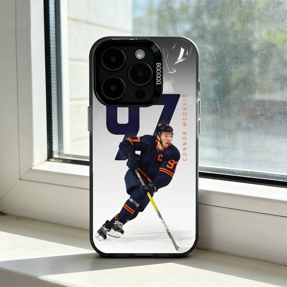 

Hockey Player Connor McDavid Phone Case For iPhone 17,16,15,14,13,12,11 Plus,Pro Max,XS,Colorful Silver Phone case Funda Cover iPhone13PRO