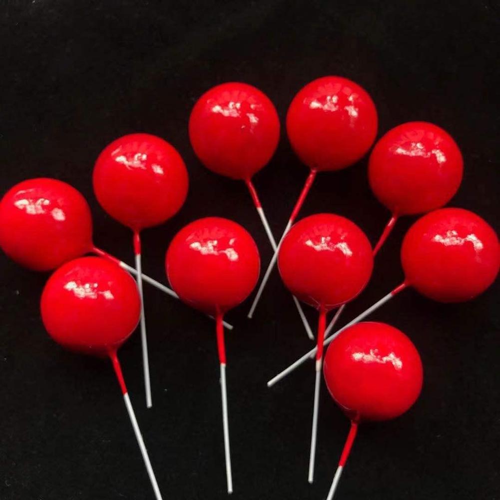 20pcs Golden-Ball Cake Topper Birthday Party-Cupcake Topper For Cake Decor