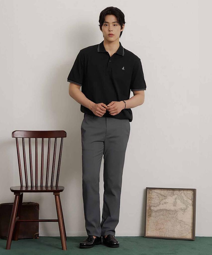 Binpolmen Triacetate Slim Pants Ash