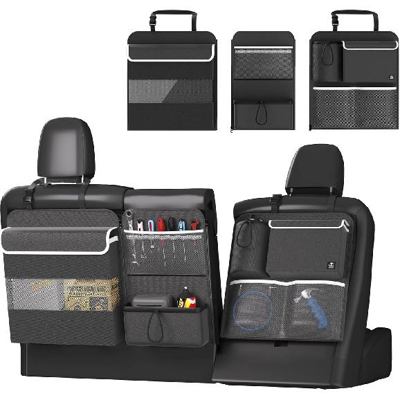 Back Seat Trunk Organizer Hanging Car Organizer Trunk Foldable Cargo Storage with 7 Large Pockets