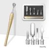 1 Set Cuticle Pusher Remover & Cutter - Stainless Steel Nail Cleaner - Professional Gel Polish Removal Head - Manicure Tool