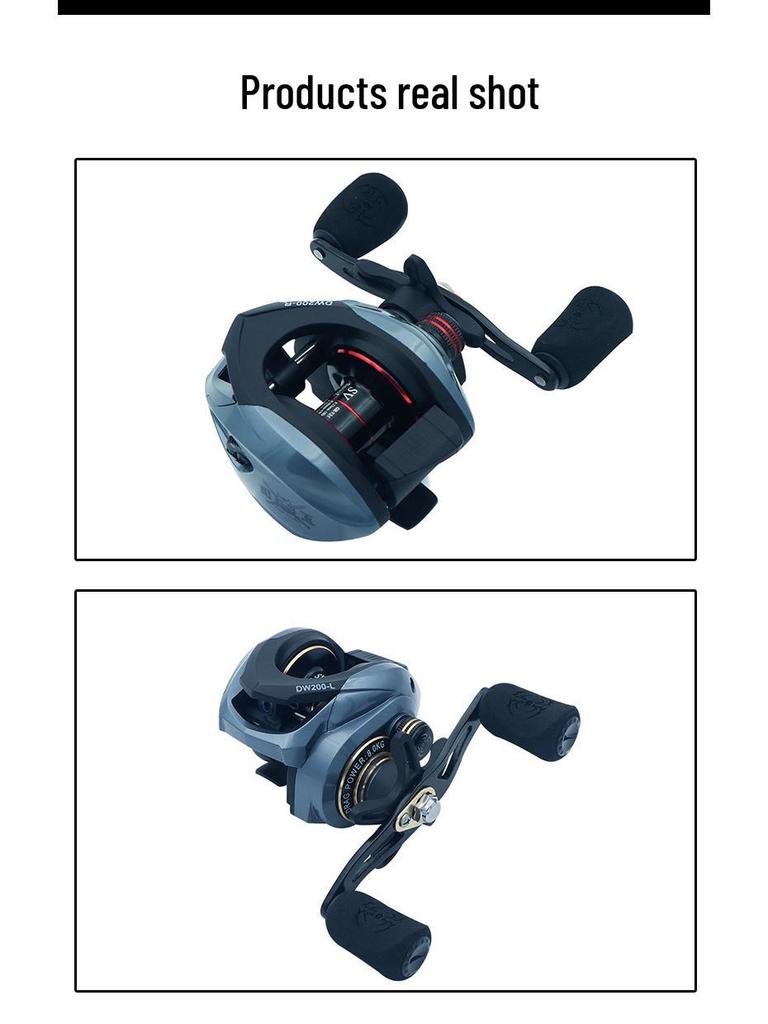 All-Metal Anti-Backlash Baitcasting Reel with Long Cast & Double Brake for Blackfish Lure Fishing