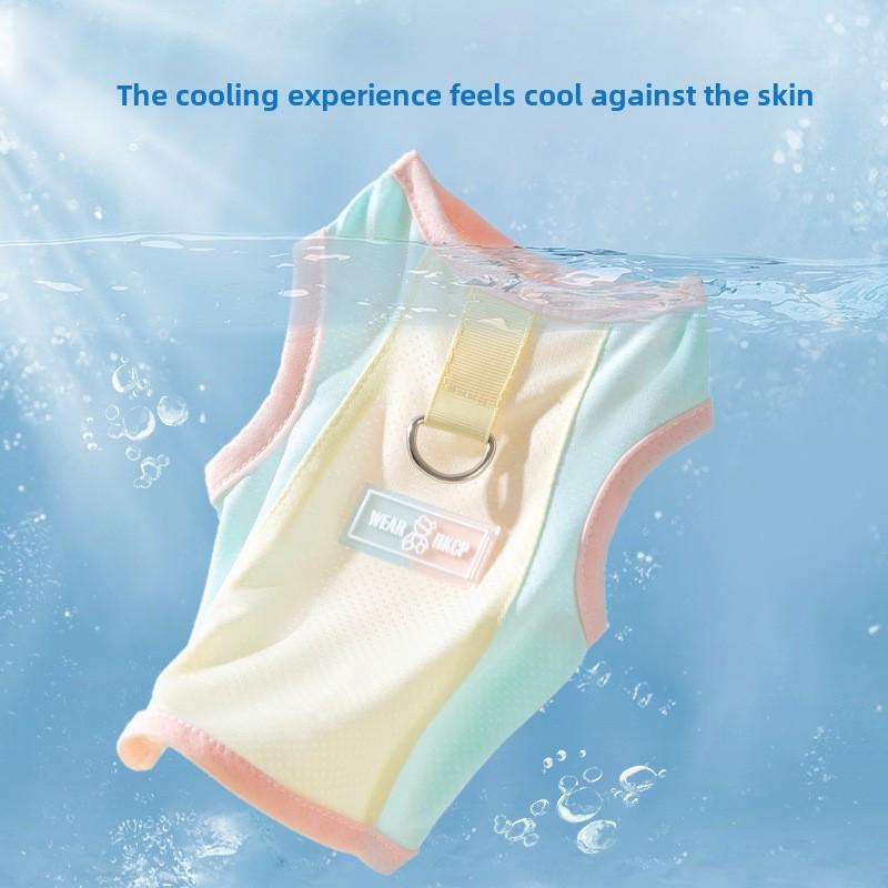 Spring and Summer Thin Mesh Sunscreen Clothing Small and Medium Teddy Bear Dog Clothes Vest Cool Clothes Pet Clothes