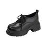 9Cm Thick-soled Women's Early Spring New Inner Height Increase White Lace-up Small Leather Shoes Women