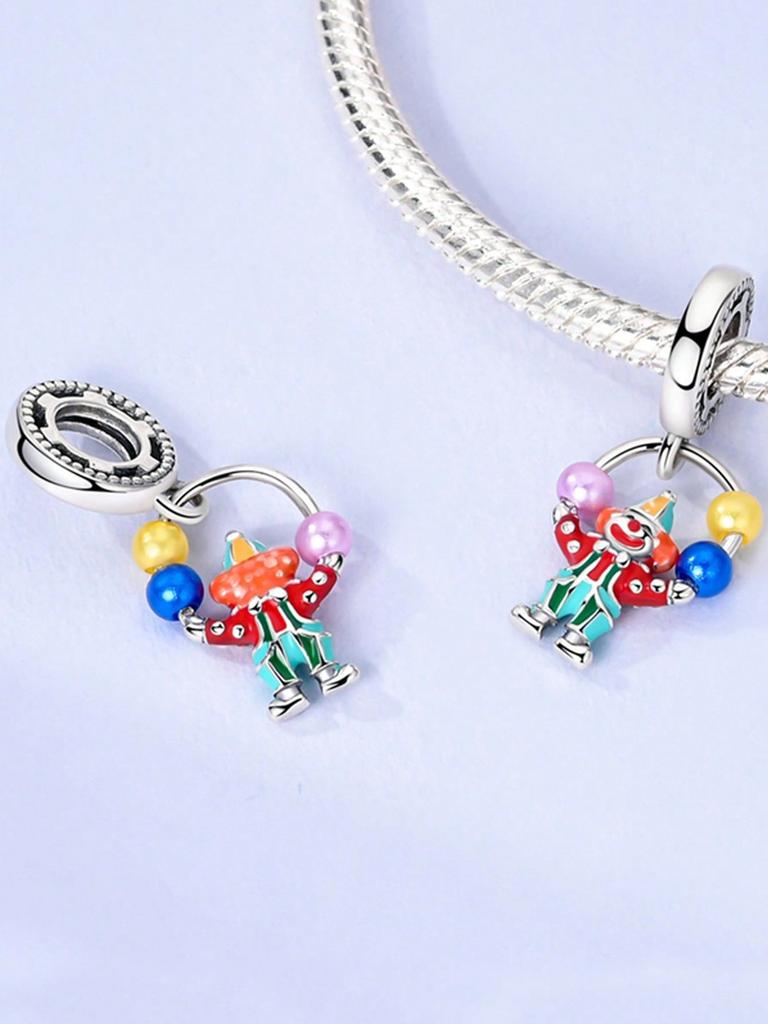 Charms Plata Copper Colors Circus Animals Mice And Beads Charm Pendant For Original Bracelet For Women Diy Jewelry Love Gift