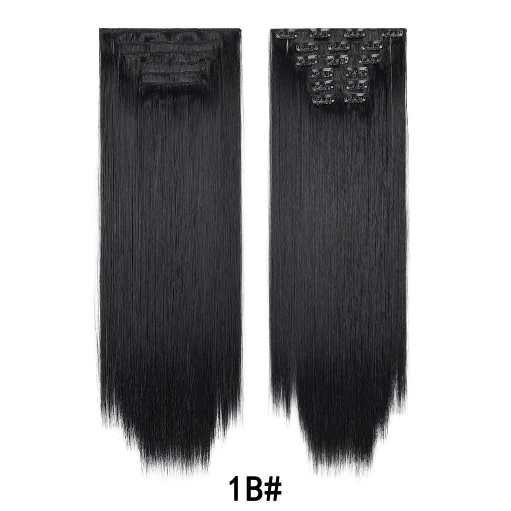 6Pcs/Set Clip-in Hair Extensions Long Straight Hair for Full Head Synthetic Hairpiec for Women Ladies
