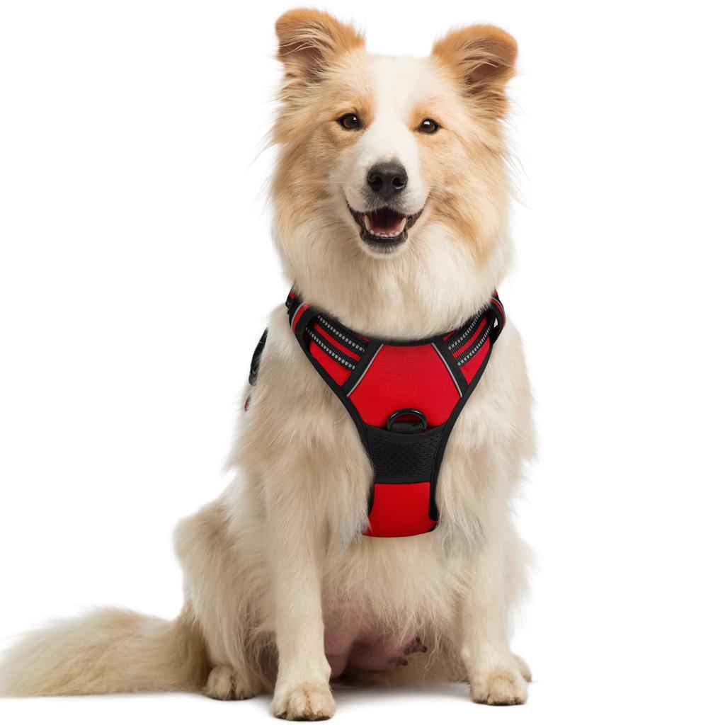 Dog harness, anti-pull, pet harness,  outdoor pet vest with 3M reflective strips, Oxford cloth material, suitable for small, medium and large dogs,