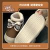 Girls' heart bow thick-soled velvet snow boots women's winter new round head versatile warm cotton shoes