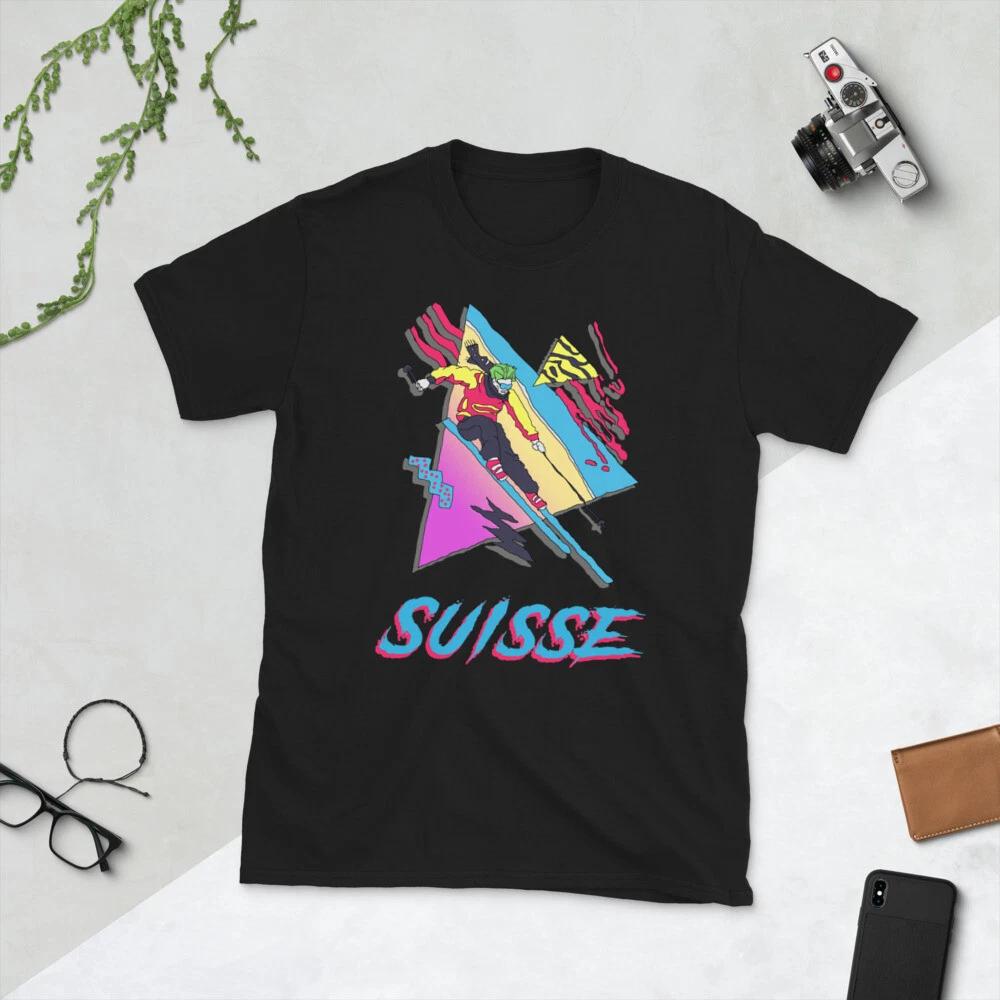 skiing, ski, skier gift, Switzerland, Suisse shirt, Unisex T-Shirt M