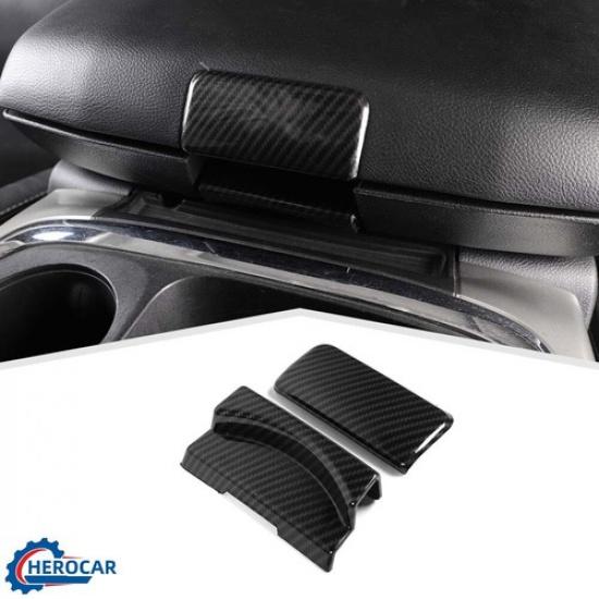 US Carbon Fiber Central Armrest Box Switch Button Cover Trim for Dodge Ram 10-17