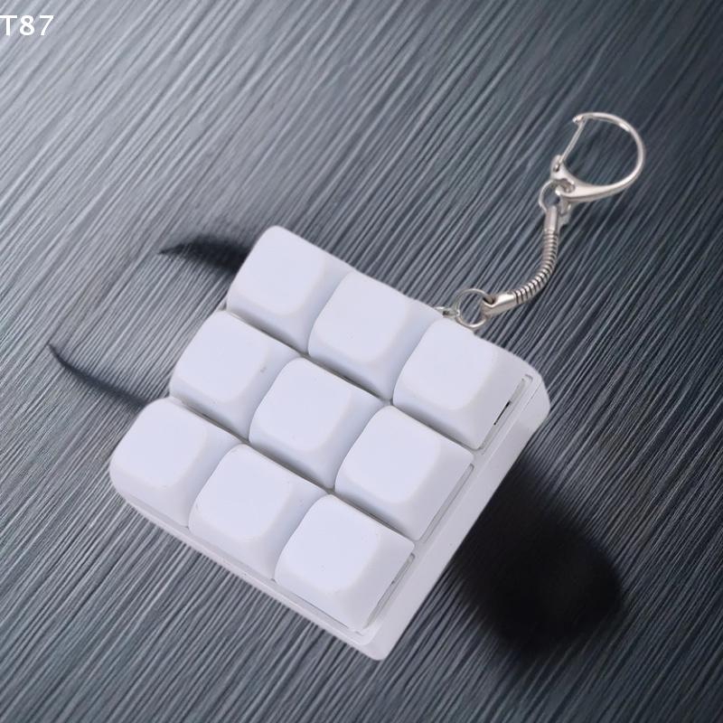 DIY Keyboard Keychain Toys For Adult Gifts To Relief Pass Time Button Keycap  Keychain 9 Keys Keyboard Decompression Toys