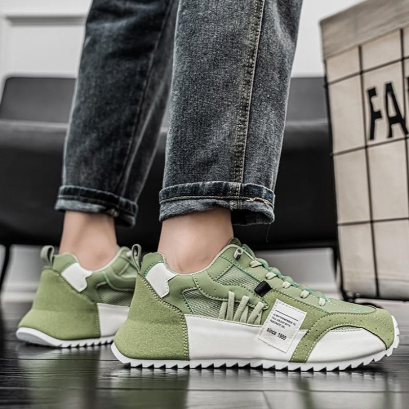 Mens Sneakers 2025Spring Chunky Breathable Running Shoes Non-slip Adds Height Vulcanize Shoes Plus Size Trainers Tenis Masculino