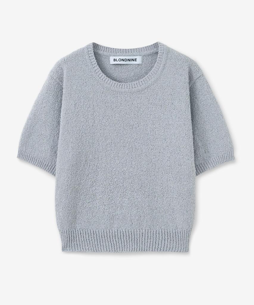 BLOND9 Boucle Short Sleeve Round Knit ( 5 Colors )