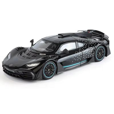 Benz One Sportwagenmodell aus Legierung im Maßstab 1:18, Druckguss-Metallkonzept, Rennfahrzeuge, Automodell, Sound- und Lichtsimulation, Kinderspielzeug, Geschenk