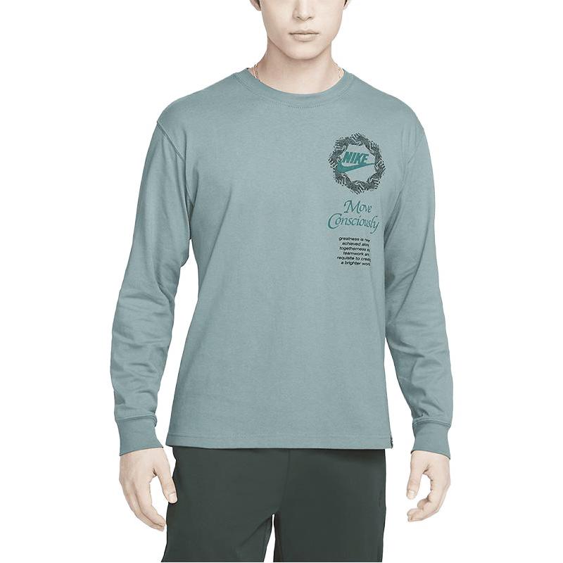 Nike T Shirts Men's Blue Crew Neck Moderate Straight Fit DN5141-041