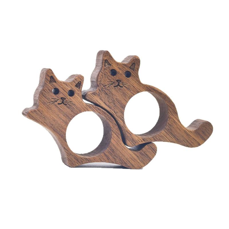 Süßer Holz-Buchseitenhalter Hund Form Markierungszeichen Lesezeichen Lesezeichen Lesezeichen Daumen Holzbuchhalter Handgemacht
