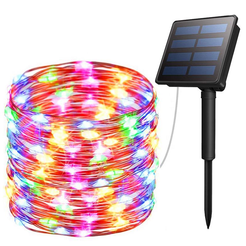 Outdoor LED Solar Copper Fairy Lights – Perfect for Christmas & New Year Decorations