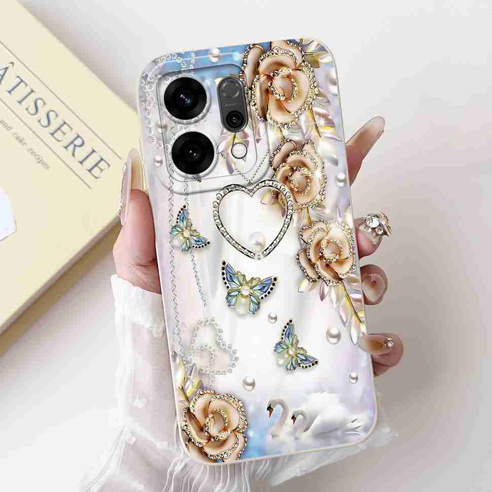 For Oppo Reno14 5G PLA110 Case Cute Rabbit Sunflower Soft Silicon Cover For Oppo Reno 14 CPH2737 6.59" Protective Cases Coque