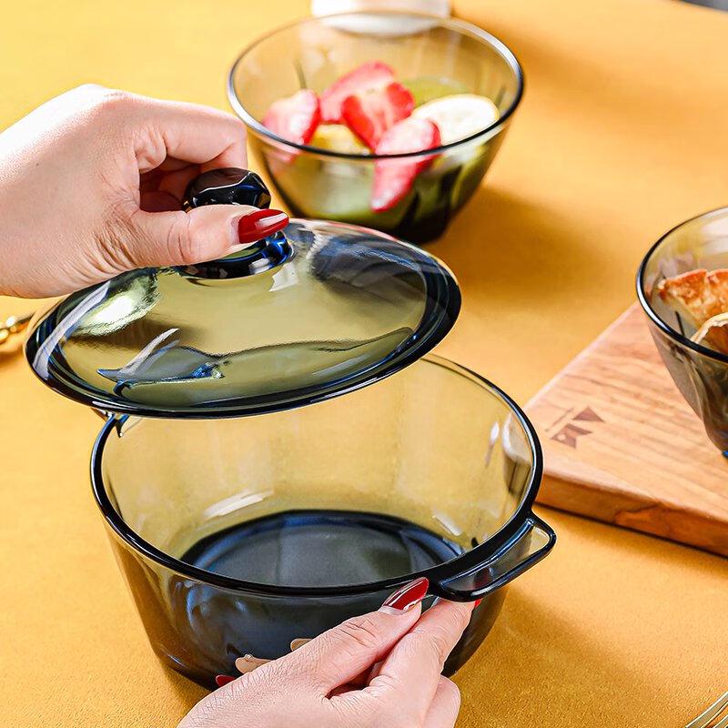 

Leweishi Dark Blue Glass Cookware Set