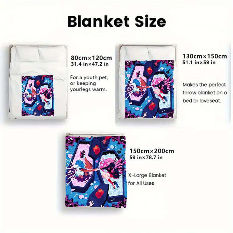 Girl-themed Graphic Design 2D Flat Pattern Flannel Blanket High Quality All Seasons Warmth and Comfort Perfect for Christmas Gifts.PMT0914454