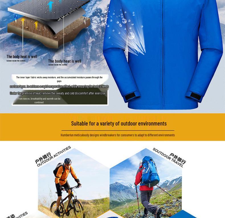 Unisex Outdoor-Windjacke für Paare: Lässige Kapuzenjacke für Frühling-Herbst zum Wandern, anpassbares Logo.