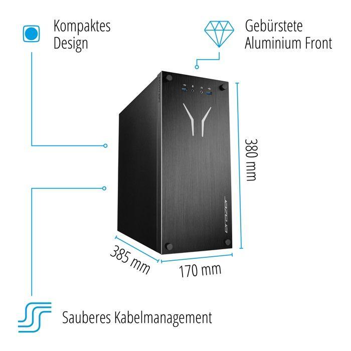 ERAZER Recon P10 Gaming PC (Core i5-14400F, Geforce RTX 4060 8GB GDDR6, 16GB DDR4 RAM, 1TB SSD, Windows 11 Home)